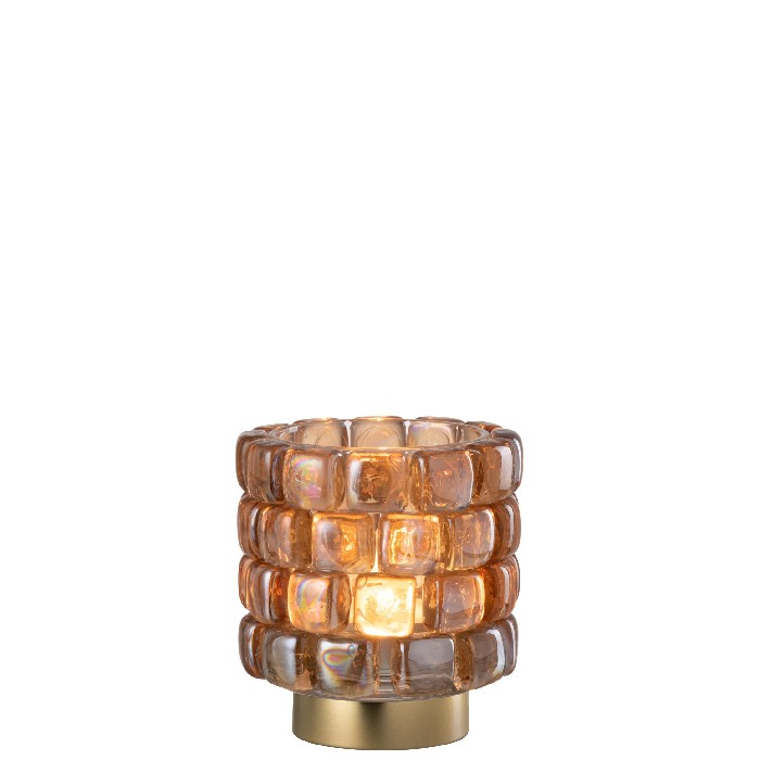 home-decor/candle-holders-lanterns/tea-light-holder-square-mosaic-glass-cognac-small