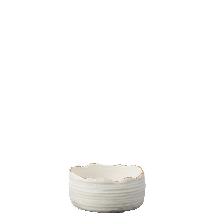 home-decor/indoor-pots-plant-stands/low-flower-pot-porcelain-whitegold-small