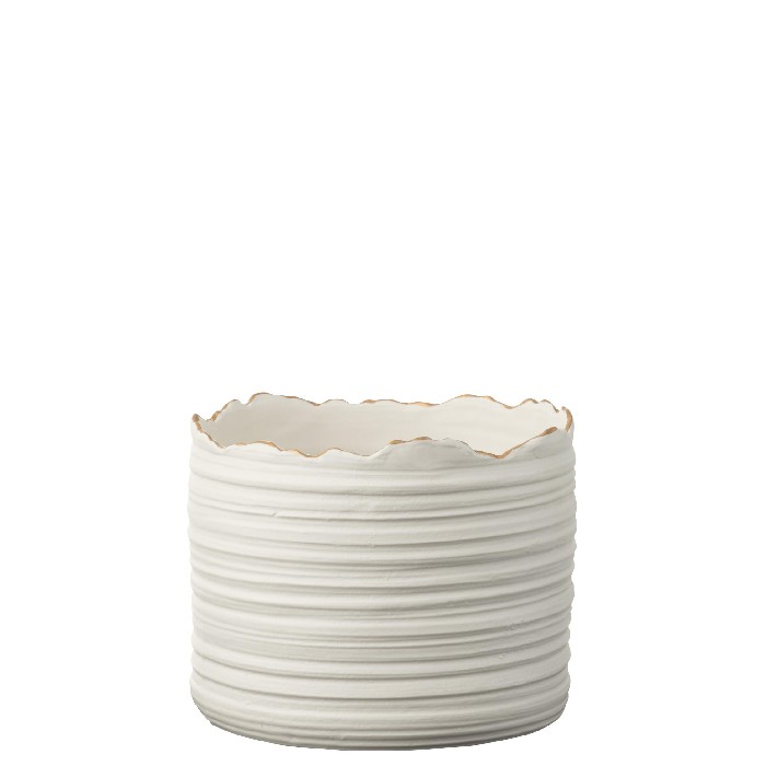 home-decor/indoor-pots-plant-stands/tall-flower-pot-porcelain-whitegold-large