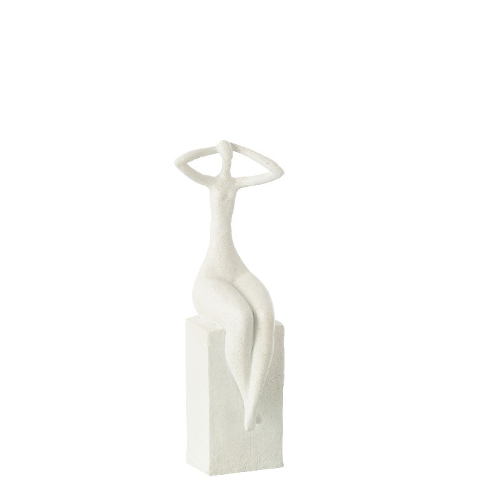 home-decor/decorative-ornaments/lady-sitting-rectangle-resin-matte-white