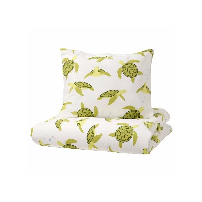 kids-and-stationery/kids-accessories-deco/promo-ikea-blavingad-bedding-set-2-pieces-turtle-pattern-greenwhite-140x20080x80cm