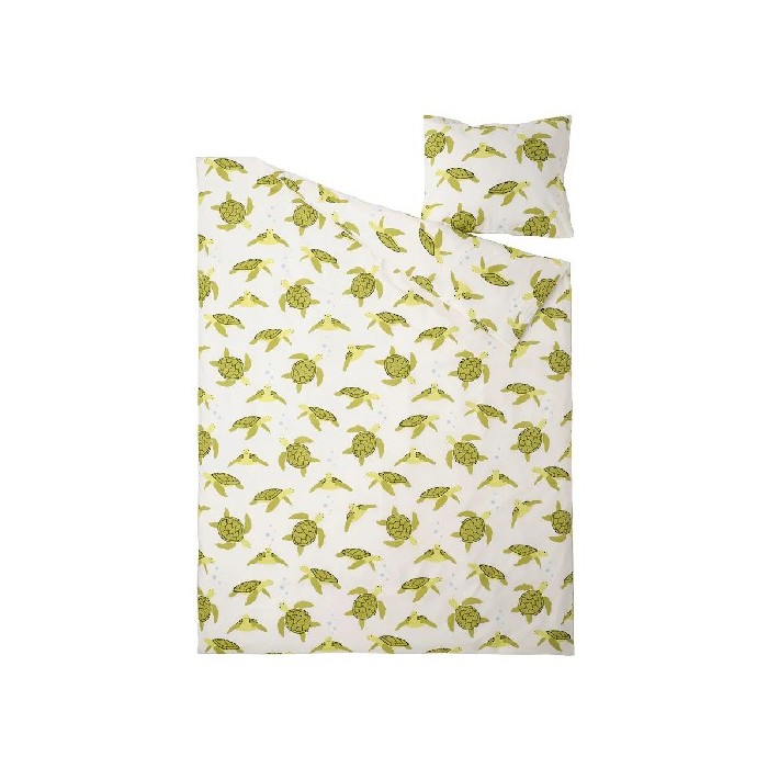 kids-and-stationery/kids-accessories-deco/promo-ikea-blavingad-bedding-set-2-pieces-turtle-pattern-greenwhite-140x20080x80cm