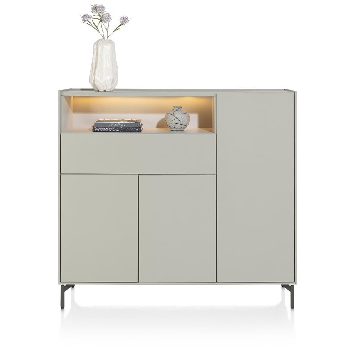 living/sideboards/noon-highboard-148cm-–-3-doors-1-drawer-1-niche-led-–-silk-grey