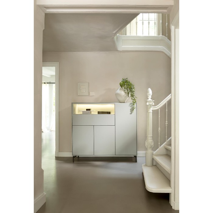 living/sideboards/noon-highboard-148cm-–-3-doors-1-drawer-1-niche-led-–-silk-grey