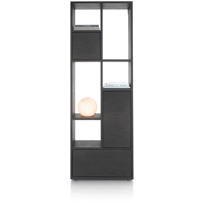 living/living-suites/xooon-lugana-room-divider-with-2-doors-1-drawer-and-5-niches-onyx-76cm
