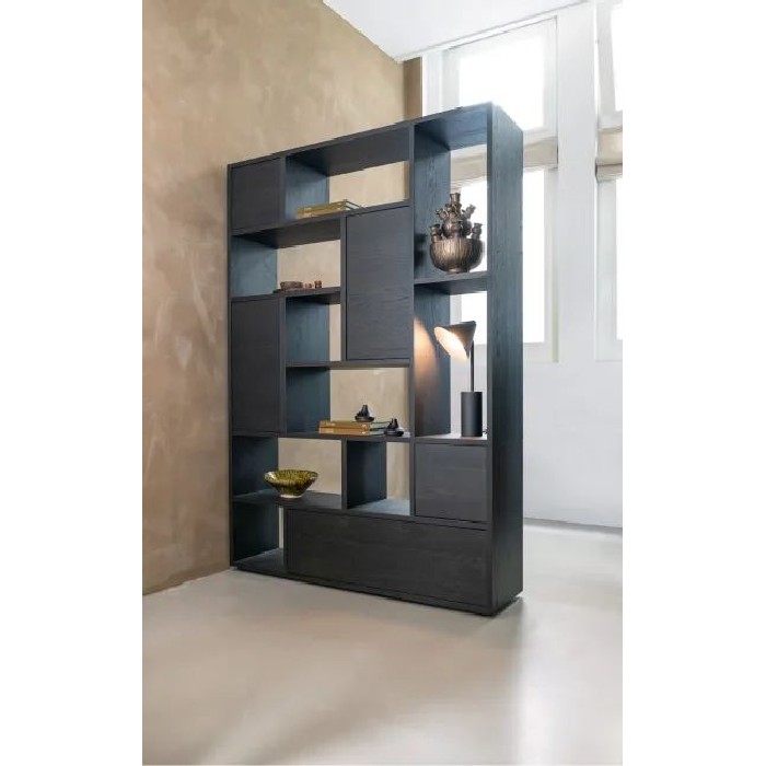 living/living-suites/xooon-lugana-room-divider-with-4-doors-1-drawer-and-8-niches-onyx-150cm
