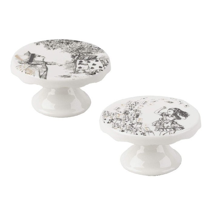 tableware/serveware/alice-in-wonderland-set-of-2-mini-cake-pedestals