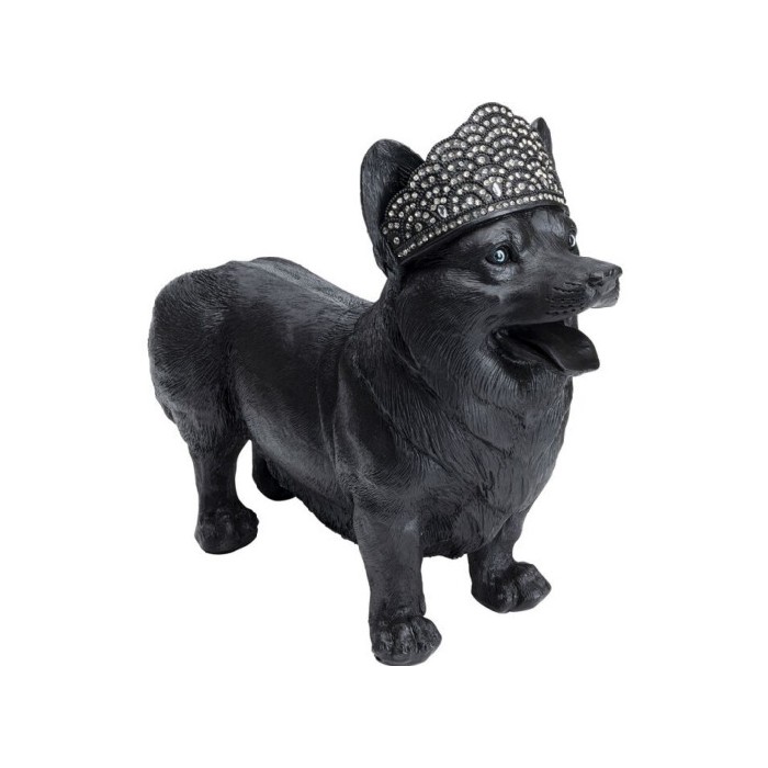 home-decor/decorative-ornaments/promo-kare-deco-figurine-royal-standing-corgi-black-52cm-last-one-on-display