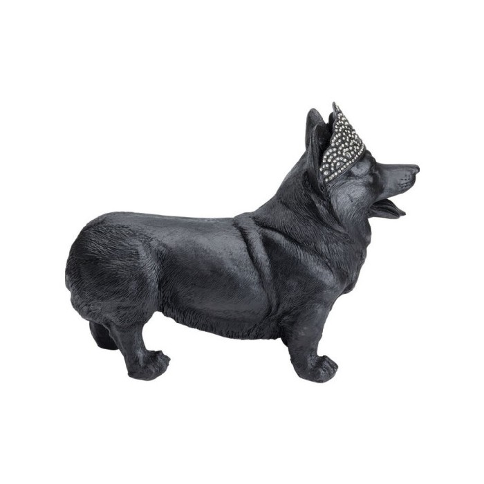 home-decor/decorative-ornaments/promo-kare-deco-figurine-royal-standing-corgi-black-52cm-last-one-on-display