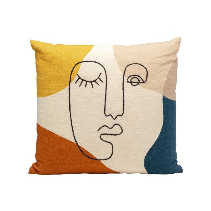 home-textiles/cushions-cushion-covers/kare-cushion-face-art-multi-50x50cm
