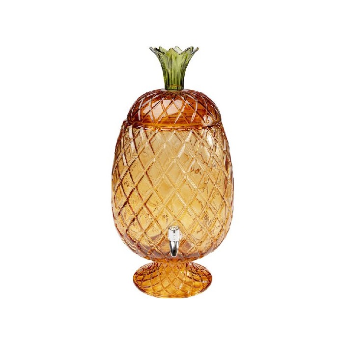 tableware/carafes-jugs-bottles/kare-drink-dispenser-pineapple-amber-2part