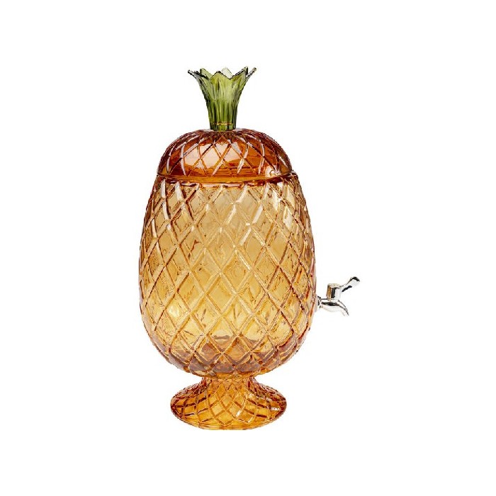 tableware/carafes-jugs-bottles/kare-drink-dispenser-pineapple-amber-2part