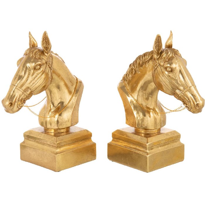 home-decor/decorative-ornaments/set-of-2-bookend-on-base-horse-head-polyresin-gold-colored