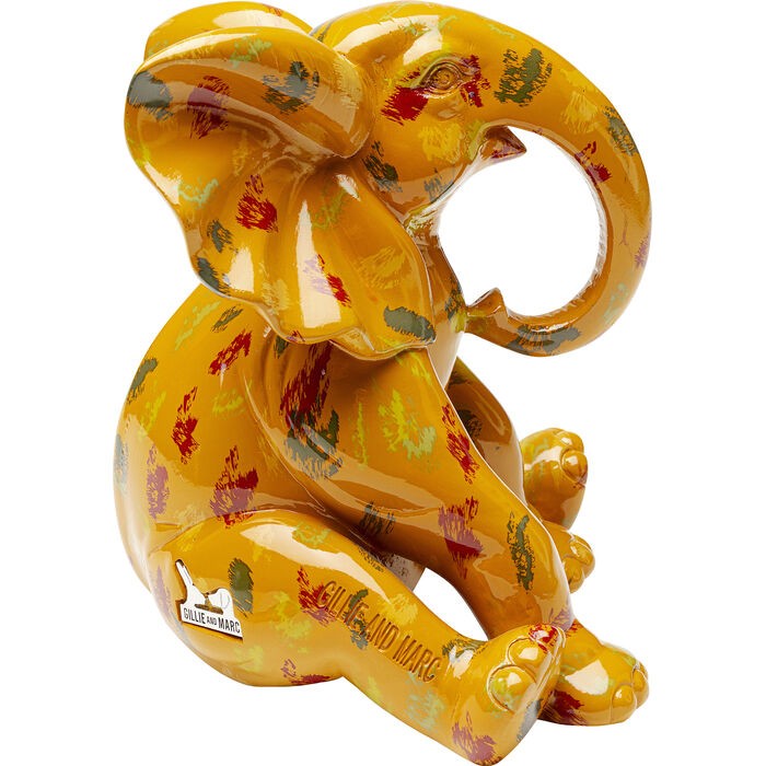 home-decor/decorative-ornaments/kare-decorative-figurine-elephant-dots-yellow-–-18cm-–-56173