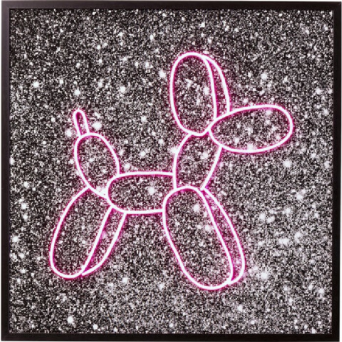 home-decor/wall-decor/kare-glass-picture-balloon-dog-led-80cm-x-80cm-pink