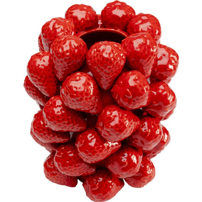 home-decor/vases/kare-vase-strawberries-red-24cm