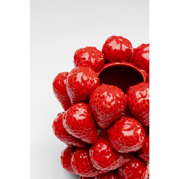 home-decor/vases/kare-vase-strawberries-red-24cm