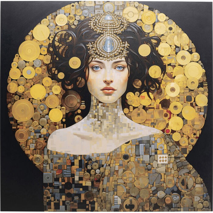 home-decor/wall-decor/kare-glass-picture-art-nouveau-lady-3d-–-120cm-x-120cm-–-56575