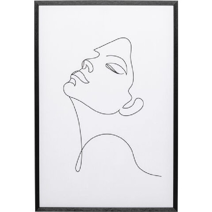 home-decor/wall-decor/kare-framed-picture-drawing-lady-63cm-x-93cm-white