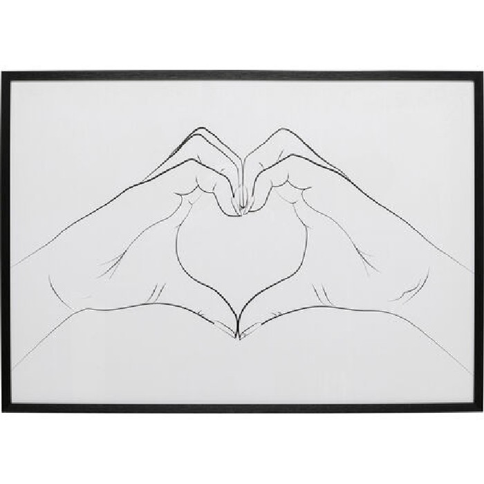 home-decor/wall-decor/kare-framed-picture-heart-hand-103cm-x-73cm-white