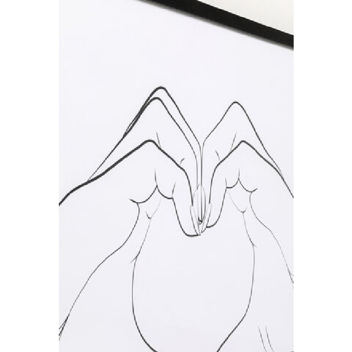 home-decor/wall-decor/kare-framed-picture-heart-hand-103cm-x-73cm-white