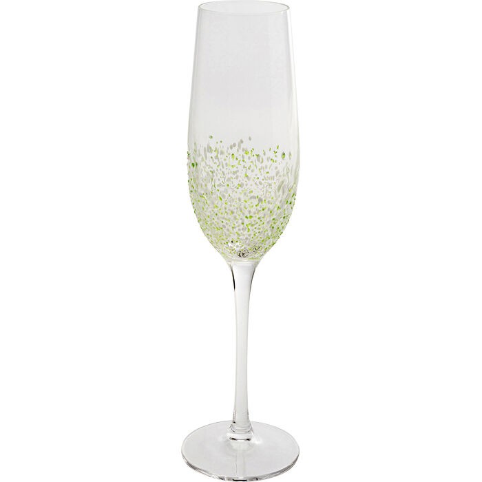 tableware/glassware/kare-champagne-glass-confetti-–-green-24cm-–-56942