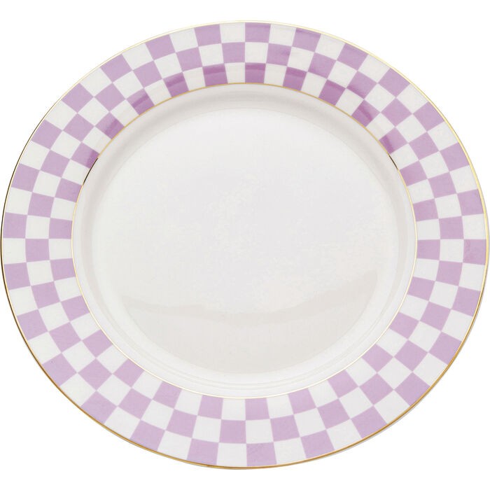 tableware/plates-bowls/kare-plate-harlequin-purple-diameter-21cm