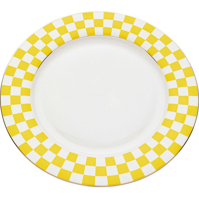 tableware/plates-bowls/kare-plate-harlequin-yellow-diameter-27cm