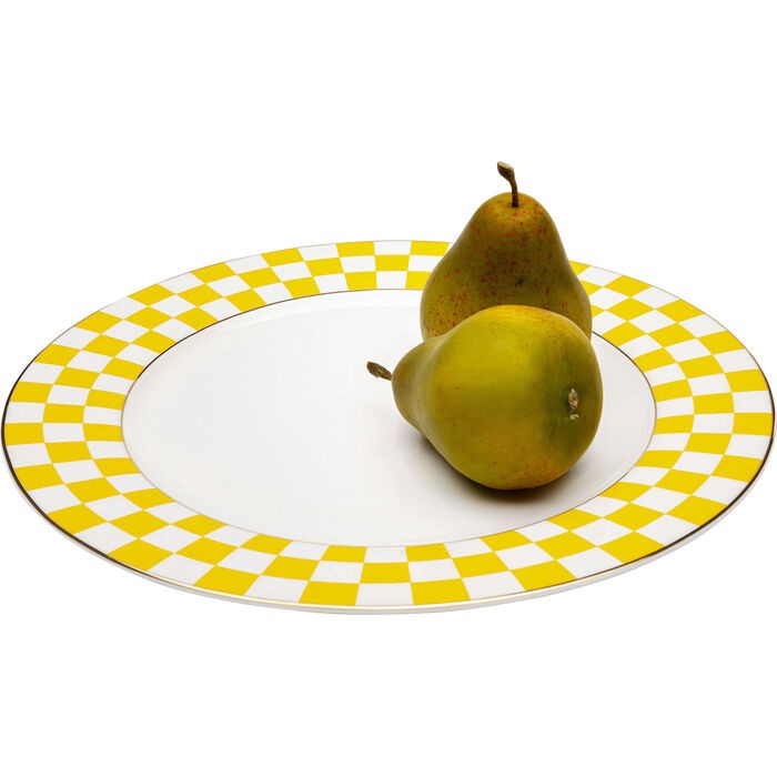 tableware/plates-bowls/kare-plate-harlequin-yellow-diameter-27cm