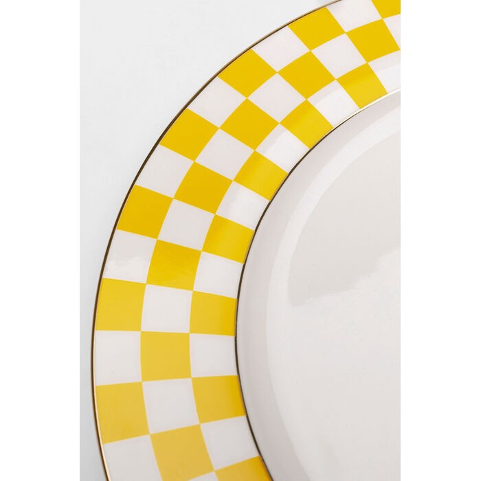 tableware/plates-bowls/kare-plate-harlequin-yellow-diameter-27cm