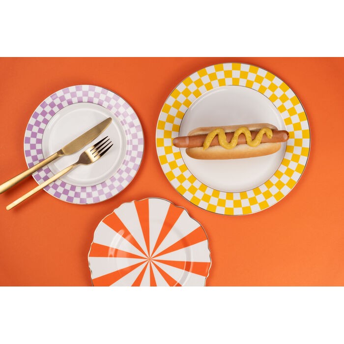 tableware/plates-bowls/kare-plate-harlequin-yellow-diameter-27cm