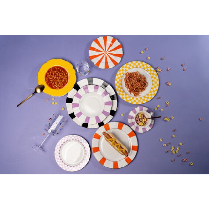 tableware/plates-bowls/kare-plate-harlequin-orange-diameter-27cm