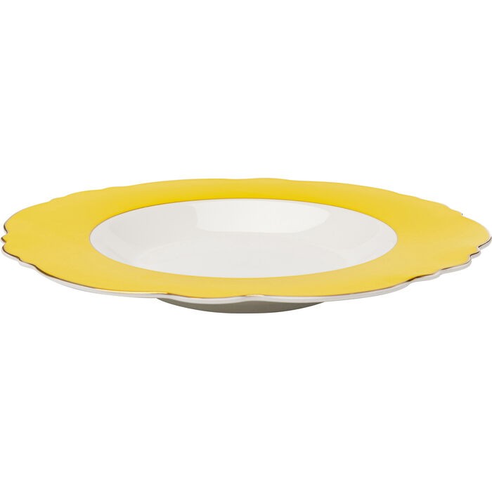 tableware/plates-bowls/kare-plate-deep-harlequin-yellow-diameter-23cm