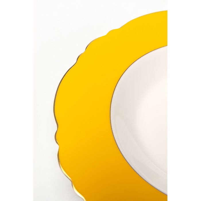 tableware/plates-bowls/kare-plate-deep-harlequin-yellow-diameter-23cm