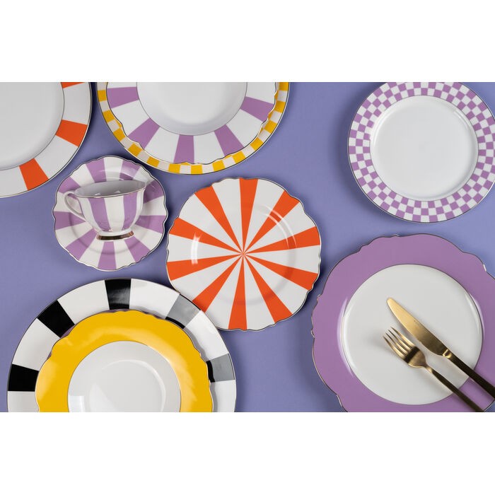 tableware/plates-bowls/kare-plate-harlequin-orange-diameter-22cm
