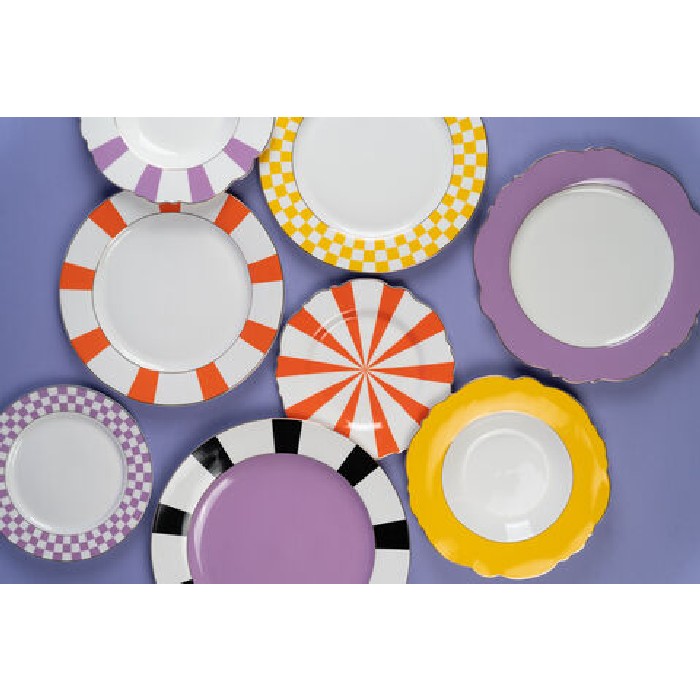 tableware/plates-bowls/kare-plate-harlequin-purple-diameter-27cm