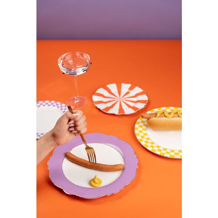 tableware/plates-bowls/kare-plate-harlequin-purple-diameter-27cm