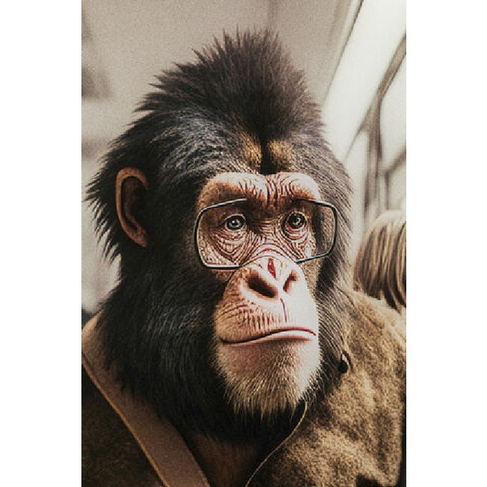 home-decor/wall-decor/kare-glass-picture-commuter-monkey-60cm-x-60cm