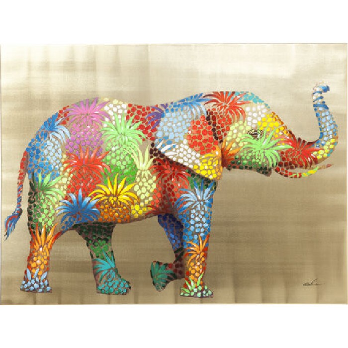 home-decor/wall-decor/kare-flower-elephant-canvas-picture-50cm-x-40cm