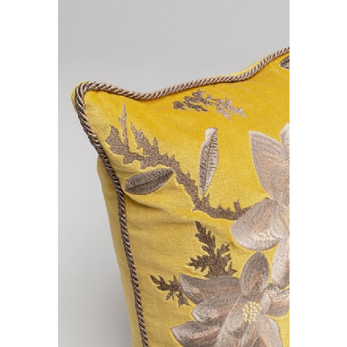 home-textiles/cushions-cushion-covers/kare-lovely-flowers-cushion-yellow-60cm-x-40cm