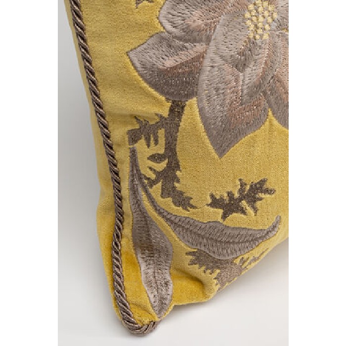 home-textiles/cushions-cushion-covers/kare-lovely-flowers-cushion-yellow-60cm-x-40cm