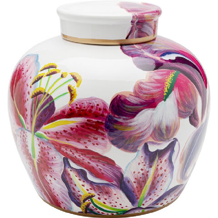 home-decor/vases/kare-lillies-decorative-jar-pink-diameter-27cm