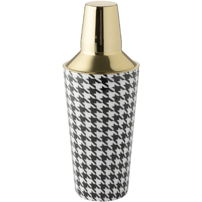 kitchenware/miscellaneous-kitchenware/cocktail-shaker-pied-de-poule-stainless-steel-blackwhite