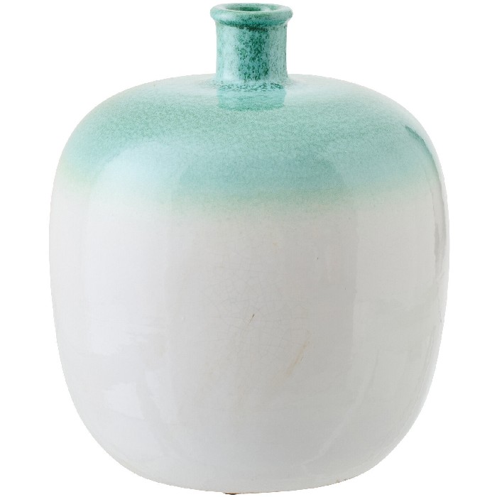 home-decor/vases/ceramic-vase-mint-green-and-white
