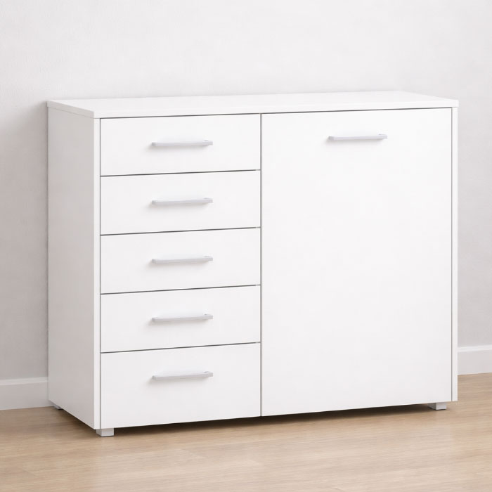 bedrooms/chest-of-drawers/flexx-chest-1door-5drawers-alpine-white