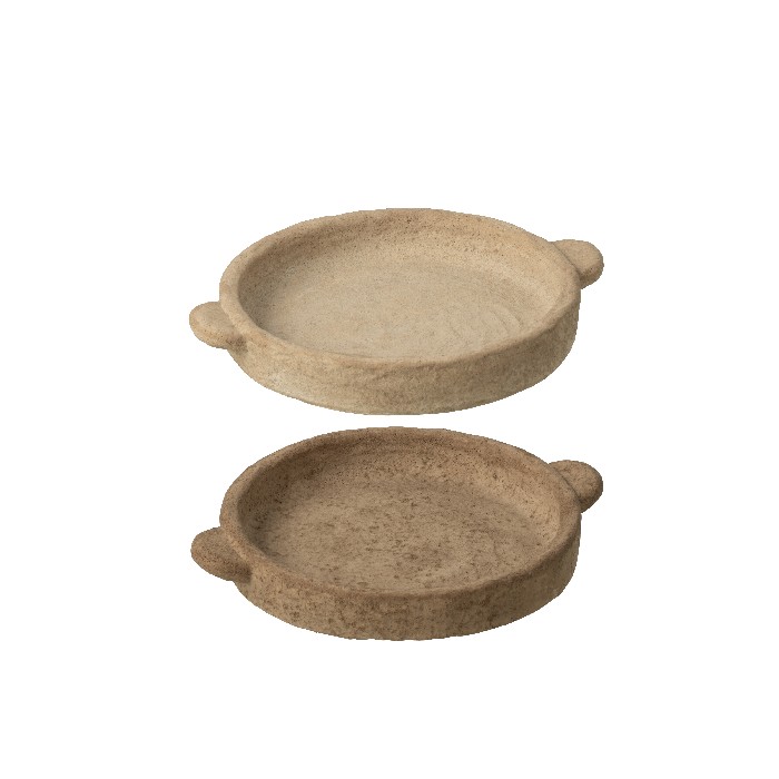 home-decor/decorative-ornaments/round-cement-plates-beige-and-brown-small-set-of-2-pieces