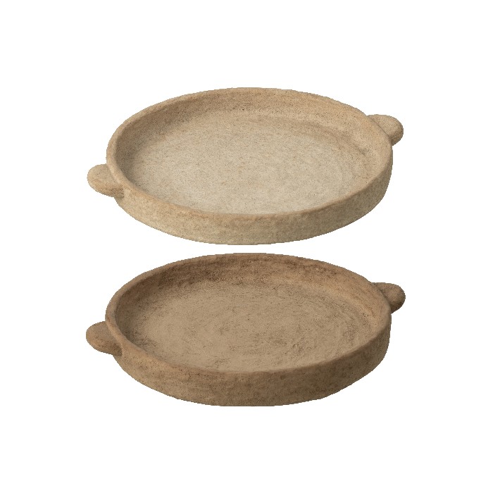 home-decor/decorative-ornaments/round-cement-plates-beige-and-brown-large-set-of-2-pieces