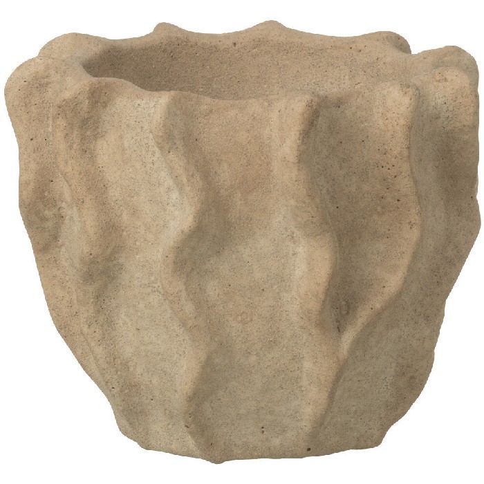 home-decor/indoor-pots-plant-stands/round-waves-cement-flowerpot-beige-small