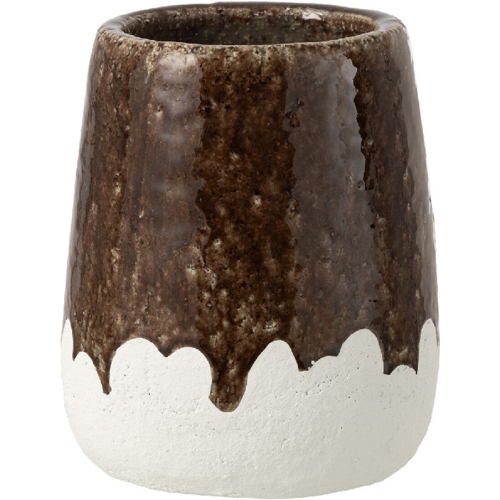 home-decor/indoor-pots-plant-stands/two-part-clay-flowerpot-white-and-brown-large