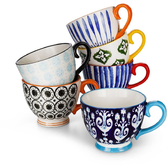tableware/mugs-cups/coincasa-multicolored-ceramic-breakfast-cup